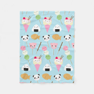 Japanse Kawaii Snacks Fleece Deken