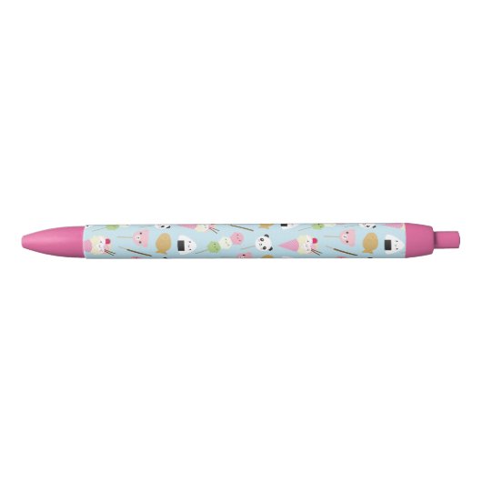 Japanse Kawaii Snacks Zwarte Inkt Pen (Voorkant)
