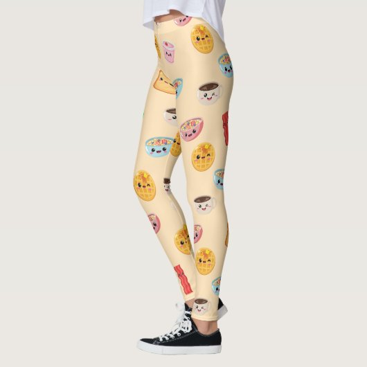 Japanse Kawaii Style Breakfast Food Coffee Bacon Leggings (Links)
