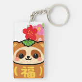 Japanse Kawaii Tanuki Sleutelhanger (achterkant)