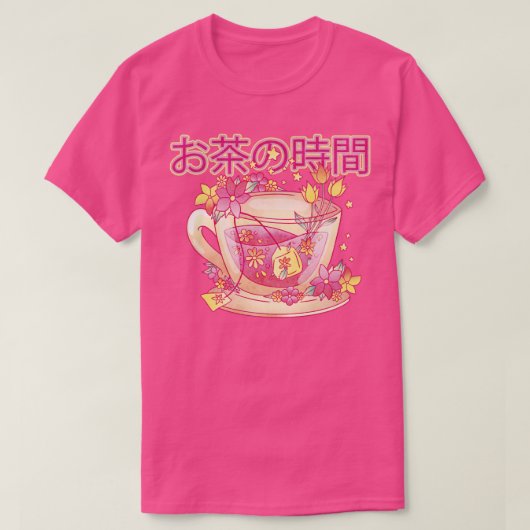 Japanse Kawaii Thee CupOtaku T-shirt (Design voorkant)