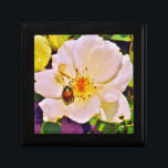 Japanse keet op witte roze cadeaudoosje<br><div class="desc">Mooie foto van een Japanse keel op White Yellow Rose van de kunstenaar Sandra Marie Closs. Voeg je eigen tekst, naam of monogram toe aan creëer het perfecte product voor elke keer. Wedding, feestfeest, sympathie, verjaardag, baby shower, een feest of gewoon om je dag wat mooier te maken. bloem, bloem,...</div>