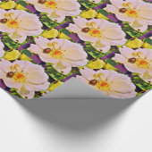 Japanse keet op witte roze cadeaupapier (Hoek)