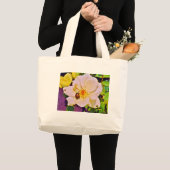 Japanse keet op witte roze grote tote bag (Voorkant (product))