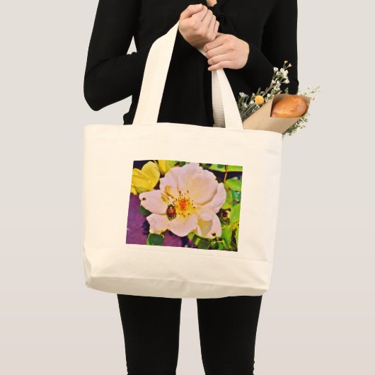 Japanse keet op witte roze grote tote bag (Voorkant (product))