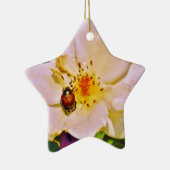 Japanse keet op witte roze keramisch ornament (Rechts)