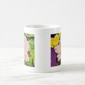 Japanse keet op witte roze koffiemok (Center)