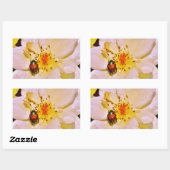 Japanse keet op witte roze rechthoekige sticker (Vel)