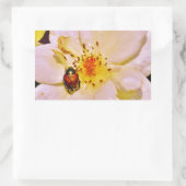 Japanse keet op witte roze rechthoekige sticker (Tas)