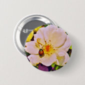 Japanse keet op witte roze ronde button 5,7 cm (Voorkant /achterkant)