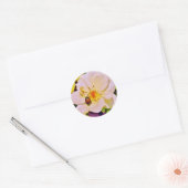 Japanse keet op witte roze ronde sticker (Envelop)