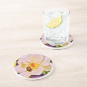 Japanse keet op witte roze zandsteen onderzetter (Zijkant)