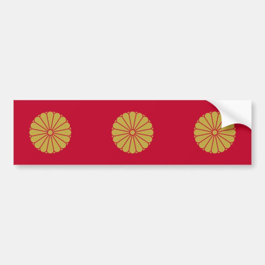 Japanse keizer, Japanse vlag Bumpersticker (Voorkant)