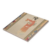 japanse keramische Tegel Tegeltje (Zijkant)