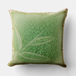 Japanse keramische tegels met bamboelichtgroen kussen