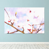 Japanse kers - Sakura in Bloom Canvas Afdruk (Insitu (Houten vloer))