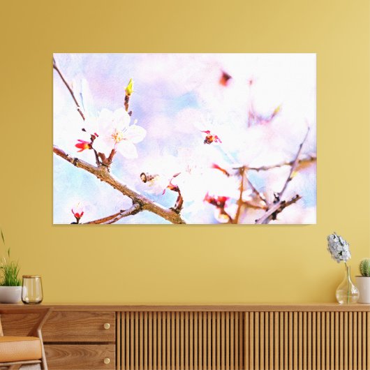 Japanse kers - Sakura in Bloom Canvas Afdruk (Insitu (Woonkamer))