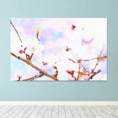 Japanse kers - Sakura in Bloom Canvas Afdruk (Insitu (Houten vloer))
