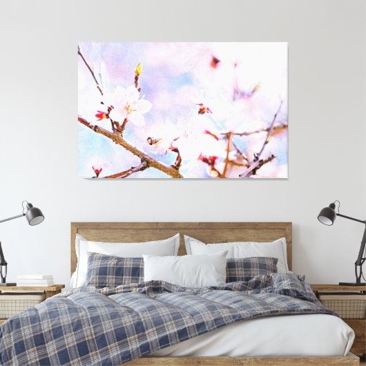 Japanse kers - Sakura in Bloom Canvas Afdruk (Insitu (Slaapkamer))