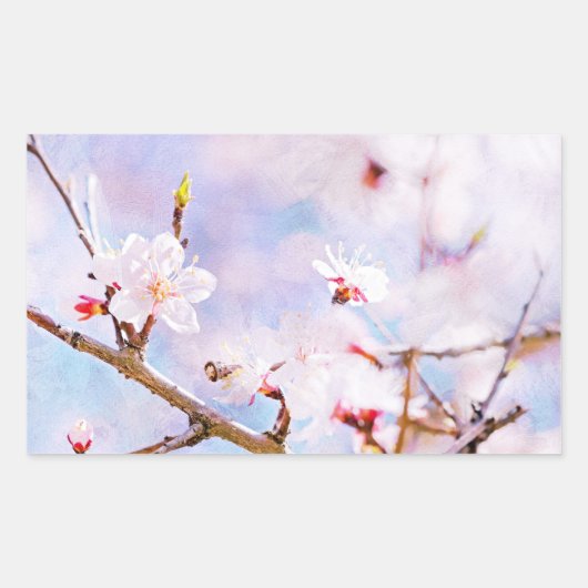 Japanse kers - Sakura in Bloom Rechthoekige Sticker (Voorkant)