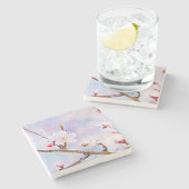Japanse kers - Sakura in Bloom Stenen Onderzetter (Zijkant)