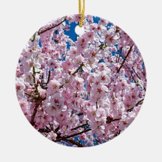 Japanse kersenbloem keramisch ornament (Voorkant)