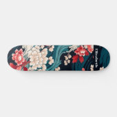 Japanse Kersenbloesem Art Aangepaste naam Persoonlijk Skateboard (Horizontaal)