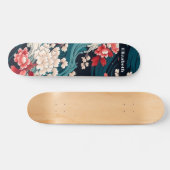 Japanse Kersenbloesem Art Aangepaste naam Persoonlijk Skateboard (Horizontaal)