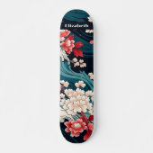 Japanse Kersenbloesem Art Aangepaste naam Persoonlijk Skateboard (Voorkant)