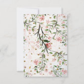 Japanse Kersenbloesem Bloemen Bruiloft RSVP (Achterkant)