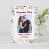 Japanse Kersenbloesem Bloemen Save the Date (Staand voorkant)