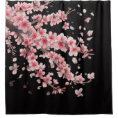 Japanse Kersenbloesem Blush Roze wit Douchegordijn (Voorkant)