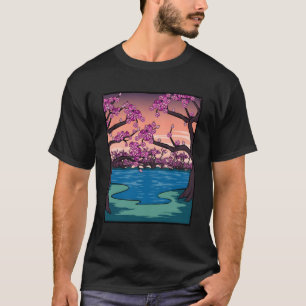 Japanse Kersenbloesem Boom Aziatische Kawaii Anime T-shirt