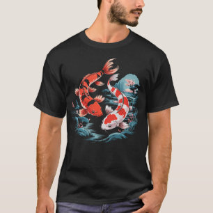 Japanse Kersenbloesem Boom Koi Vis Yin T-shirt