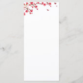 Japanse kersenbloesem huwelijksmenu menu (Achterkant)