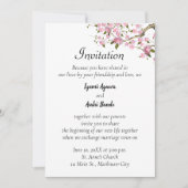 Japanse kersenbloesem huwelijksuitnodiging kaart (Voorkant)