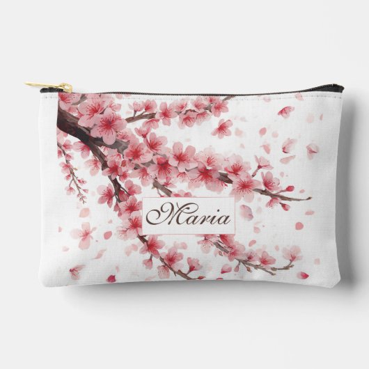 Japanse Kersenbloesem monogram Blush Roze wit Etui (Voorkant)