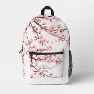 Japanse Kersenbloesem monogram Roze wit Bedrukte Rugzak