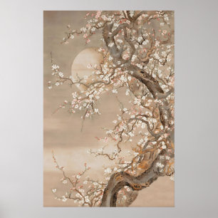 Japanse Kersenbloesem Muurkunstprint  Vintage Poster
