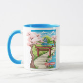 Japanse Kersenbloesem Pixel Art Mok (Links)