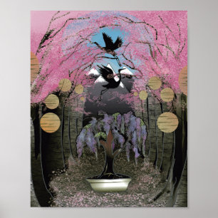 Japanse kersenbloesem poster