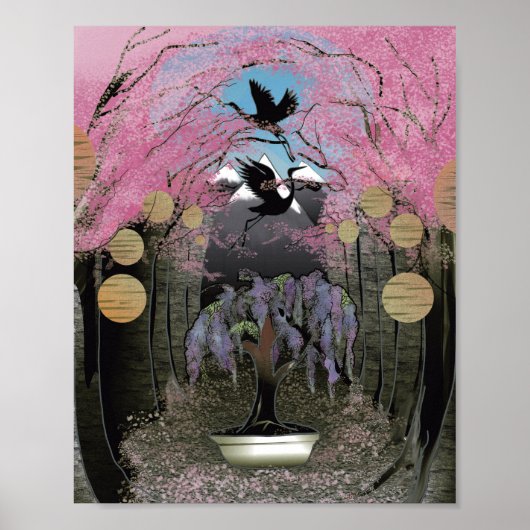 Japanse kersenbloesem poster (Voorkant)