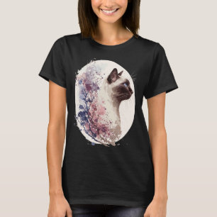 Japanse Kersenbloesem Siamese Kat Fok Sakura T-shirt