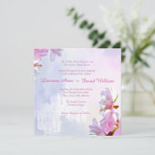 Japanse Kersenbloesems Custom Wedding Invitation Kaart (Staand voorkant)