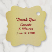 Japanse kersenbloesems in goud dank u paar bedankjes labels (Achterkant)