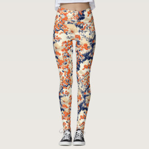 Japanse Kersenbloesemwaaierpatroon (2) Leggings