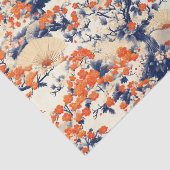 Japanse Kersenbloesemwaaierpatroon (2) Tissuepapier (Detail)