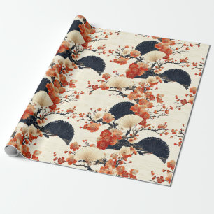 Japanse Kersenbloesemwaaierpatroon (6) Cadeaupapier
