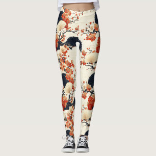 Japanse Kersenbloesemwaaierpatroon (6) Leggings