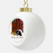 Japanse kerstcadeautjes met Chin Keramische Bal Ornament (Rechts)